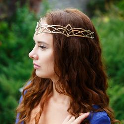 Wedding tiara Celtic medieval bridal diadem Renaissance circlet Bridal Headpiece Elven hair vine Cliodhna