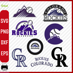 Layered Colorado Rockies svg, Colorado Rockies logo, Colorado Rockies clipart, Colorado Rockies cricut