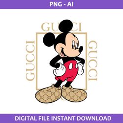 gucci mickey logo png, gucci brand logo png, mickey mouse png, disney gucci png, ai digital file