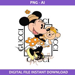 Gucci MinieLogo Png, Gucci Brand Logo Png, Minnie Mouse Png, Disney Gucci Png, Ai Digital File