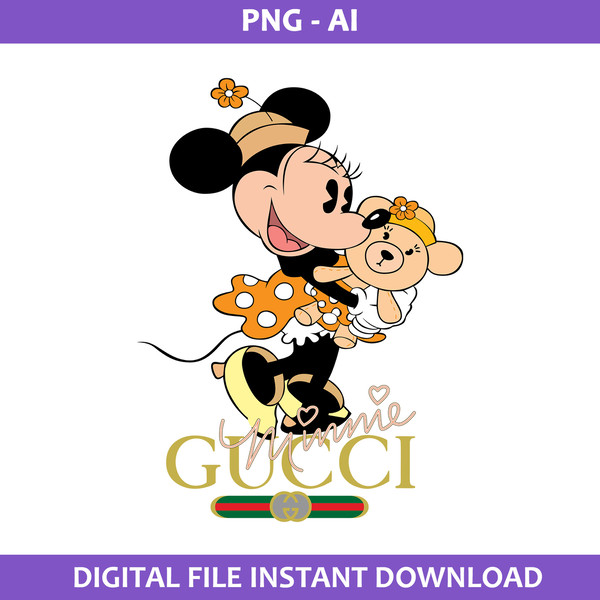 Minie Gucci Logo Png, Gucci Brand Logo Png, Minnie Mouse Png, Disney Gucci  Png, Ai Digital File