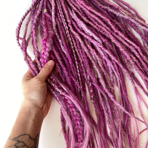 Fake Dead Locks Pink synthetic crochet Se De dreadlocks Faux dreads Fake Dre - Inspire ...