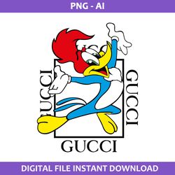 woody woodpecker gucci png, gucci brand logo png, woody woodpecker png, fashion brand png, ai digital file