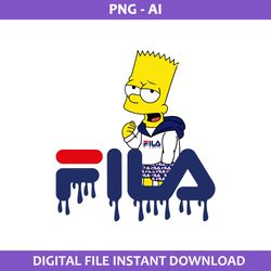 bart simpson fila png, fila logo png, bart simpson png, fashion brand png, ai digital file