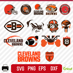 Digital Download, Layered Cleveland Browns svg, Cleveland Browns logo, Cleveland Browns clipart, Cleveland Browns cricut