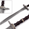 Custom handmade hand forged damascus steel templar sword near me in idahojpg