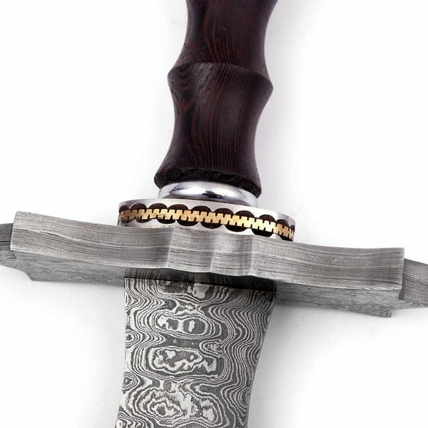 Custom handmade hand forged damascus steel templar sword near me in georgia.jpg