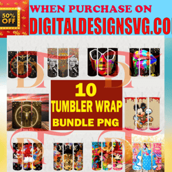 10 tumbler gucci disney bundle design png, gucci tumbler wrap, sublimation designs downloads