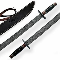 39 Inch Collectible Swords Hand Forged Damascus Steel Viking Sword Hunting Sword