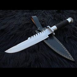 "stainless-steel-knife"hunting-knife-with sheath"fixed-blade-camping-knife, bowie-knife, handmade-knives, gifts-for-men.