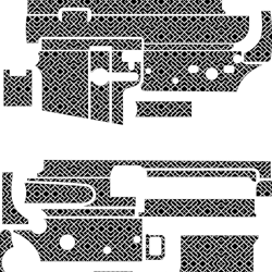 ar 15 gun custom design. ai, vector, svg engraving ,digital file black white vector outline or line art file for cnc las