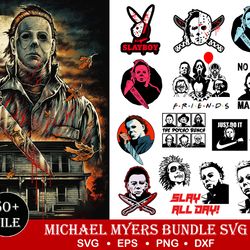 50 file michael myers svg, mega bundle halloween svg dxf eps png, for cricut, silhouette, digital, file cut