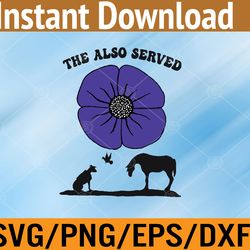 animal they also served purple poppy svg, eps, png, dxf, digital download