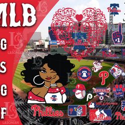 philadelphia phillies svg dxf eps png, bundle mlb svg, for cricut, silhouette, digital, file cut