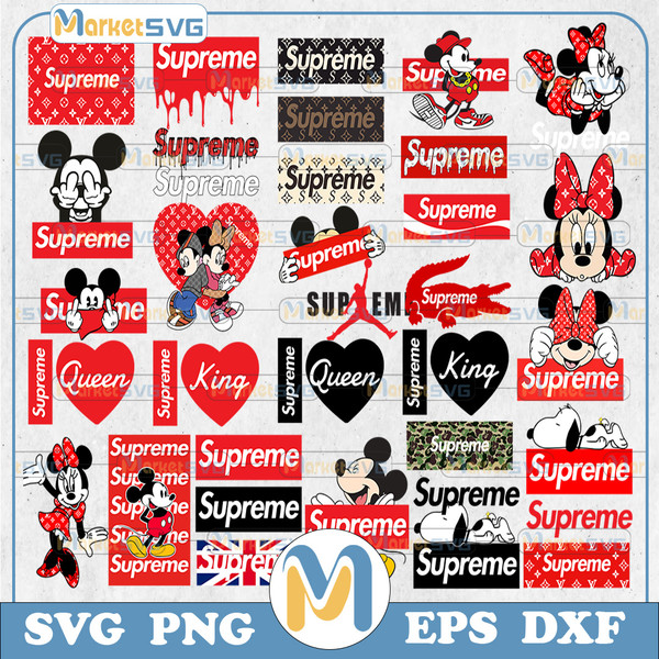 35 Files Supreme Fashion Logo SVG, Supreme PNG, LV Supreme L