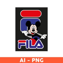 Mickey Mouse Fila Png, Mickey Mouse Png, Fila Logo Png, Fila Png, Disney Png, Cartoon Fila Png, Fashion Brand Svg