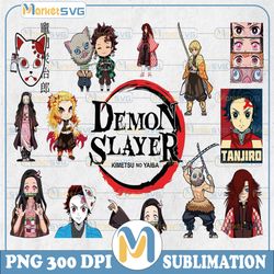 14 files demon svg, demon slayer bundle svg, demon slayer svg, nezuko svg, svg, png, eps, dxf