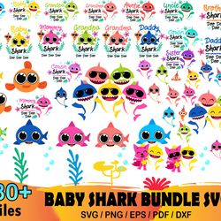 380 Baby Shark Bundle Svg, Cartoon Svg, Baby Shark Svg, Cartoon Svg, Baby Shark Svg, Baby Shark Themed, Baby Shark Party