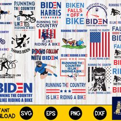 80 file biden svg, running the country is live riding a bike, ridin' biden svg, for Cricut, Silhouette, digital,file cut