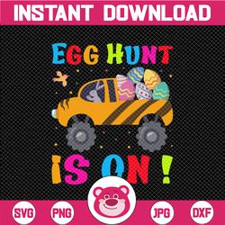 Easter Egg Hunt Svg, The Hunt Is On Svg, Easter Svg, Easter Eggs, Easter Tractor Svg, Easter Bunny, Easter Shirt Design,