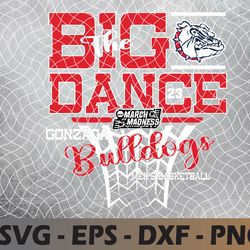 gonzaga bulldogs march madness 2023 basketball dance navy svg, eps, png, dxf, digital download