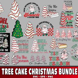 christmas tree cake bundle svg , christmas tree cake svg eps png , for cricut, silhouette, digital, file cut