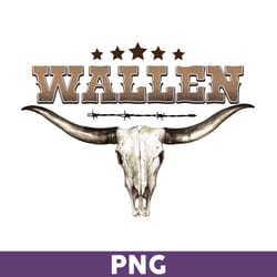 retro wallen bull skull png, country western png, cowboy design, western cowboy, wallen png, sublimation - download