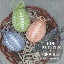 Crochet pattern Easter egg cover. Crochet pattern basket Easter eggs. Crochet pattern Easter egg bag. Gift for Easter.