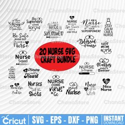 20 nurse svg bundle, nurse quotes svg bundle, nurse life svg, medical svg, nursing svg, stethoscope svg, nurse cut files