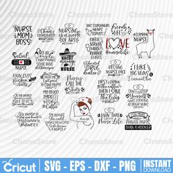 nurse bundle svg - 25 designs - cut files - dxf files - nurse svg files - nurse life svg - nurse svg svg - medical svg