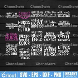 nurse bundle svg / cut file / cricut / silhouette / clip art / nurse life svg / nurse svg  / stethoscope svg / dxf
