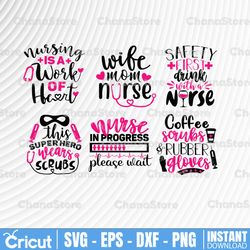 nurse life bundle svg cutting file for cricut silhouette, emergency svg, hospital svg, instant download, vector file,