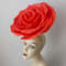 Red flower fascinator Derby hat.jpg