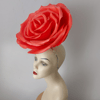 Giant Rose Flower clip Red Fascinator Occasion Hat.jpg