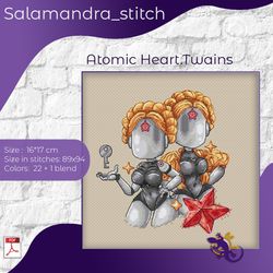 Atomic Heart. Twins cross-stitch
