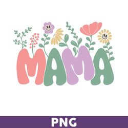 mama with flowers png, flowers png, mom png, sublimation png, png files for cricut, mother's day png - download