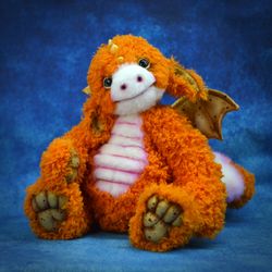 Dragon Aidan - little fire  MADE TO ORDER  Unique Customized Dragon Toy,  Fire Dragon Gift Ideas for Collectors