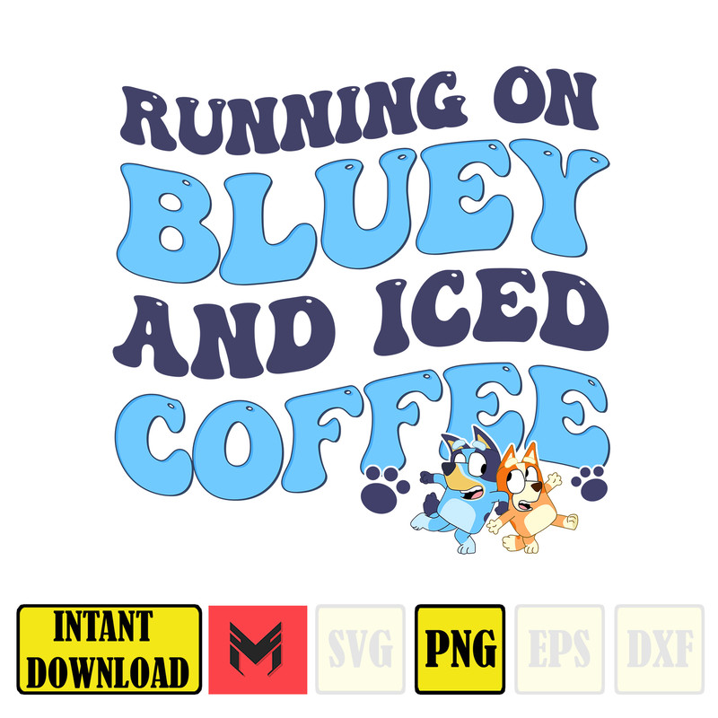 New Running on Blue Dog & Iced Coffee With Matching Pocket Png (11).jpg
