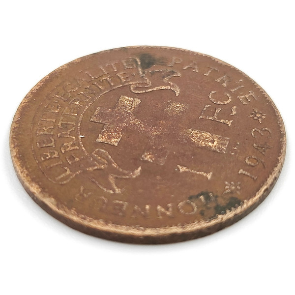 5 1943 Coin Madagascar 1 Franc Bronze Rooster Cross of Lorraine.jpg