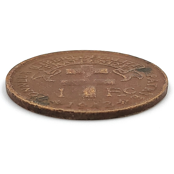 7 1943 Coin Madagascar 1 Franc Bronze Rooster Cross of Lorraine.jpg