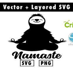 namaste svg & png files for cricut machine , anime svg , manga svg , goku svg