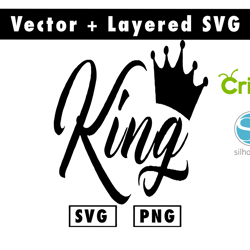 king svg & png files for cricut machine , anime svg , manga svg , goku svg