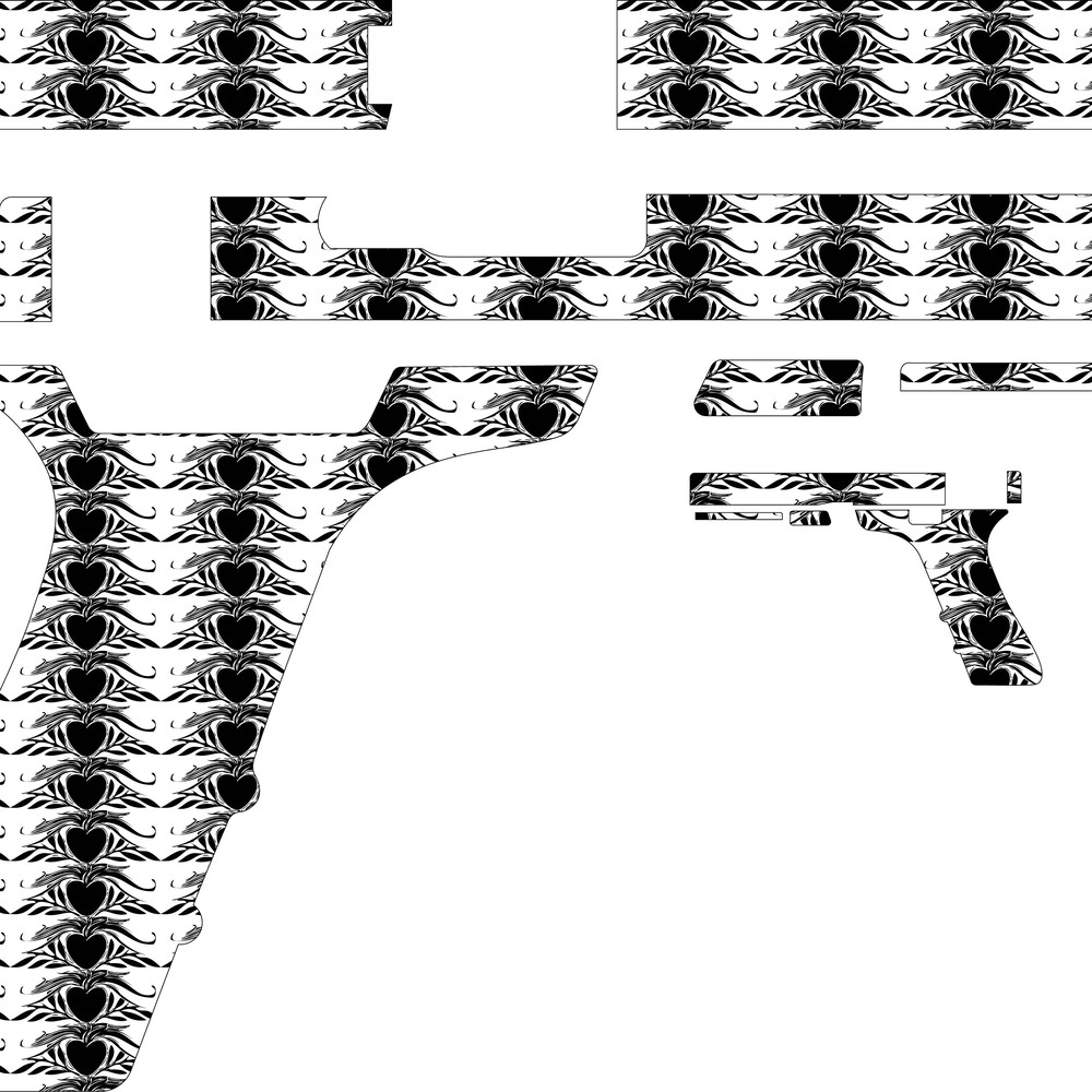 Glock 17 Gen 5 Gun Custom, Ai, Vector, SVG, DXF, Digital1.jpg