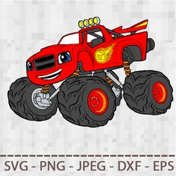 monster machines blaze svg png jpeg digital cut vector files for silhouette studio cricut design