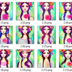 card for scrapbooking girl-spring-2