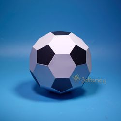 papercraft soccer ball pdf, svg template for cricut, cameo 4, scanncut