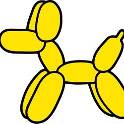 balloon dog svg, balloon dog cut file, balloon animal svg, party balloon, balloon dog birthday, balloon digital download