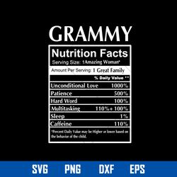 grammy nutrition facts svg, mother_s day svg, png dxf eps digital file