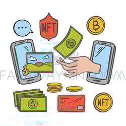 nonfungible token marketplace selling arts works for crypto