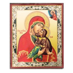 Righteous Ancestor of God, Anna | Silver and Gold foiled miniature icon |  Size: 2,5" x 3,5" |